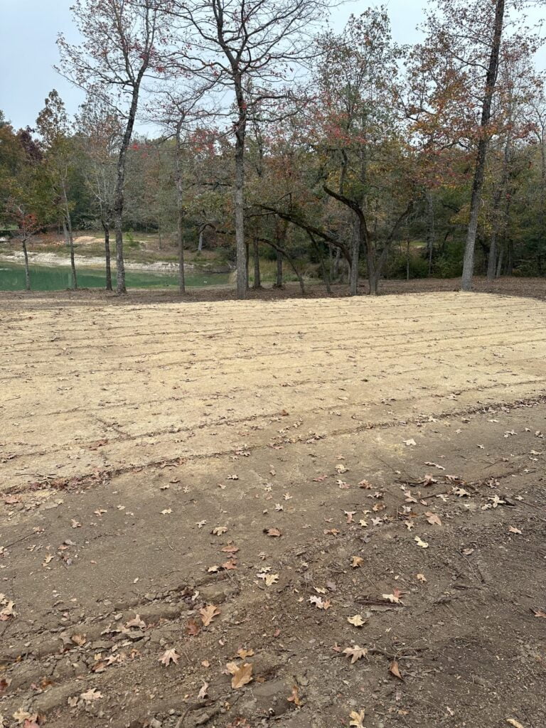 Dirt work project shaping land for construction
