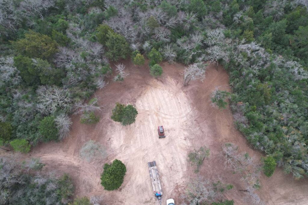 Brush and tree removal for land development project
